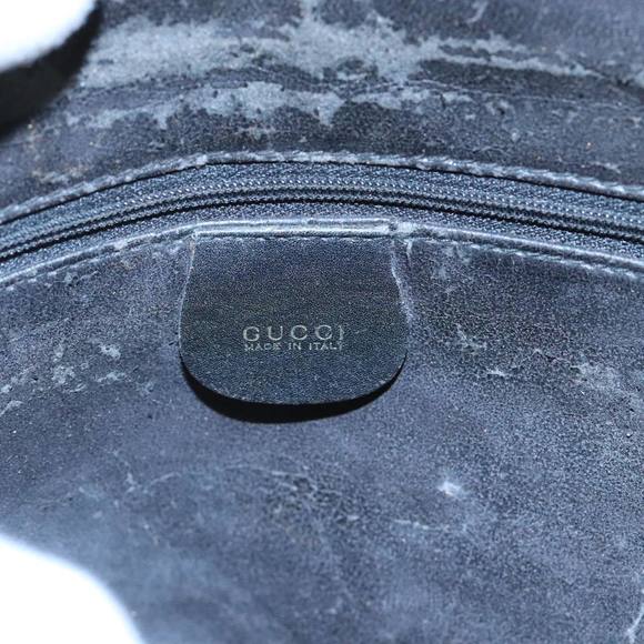 GUCCI Bamboo Hand Bag Leather Black Gold 000 2058 0290 0 Auth kk384 - Picture 15 of 16